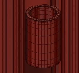 Headboard 8 wooden cabinet with shelves and drawers 3D model_3