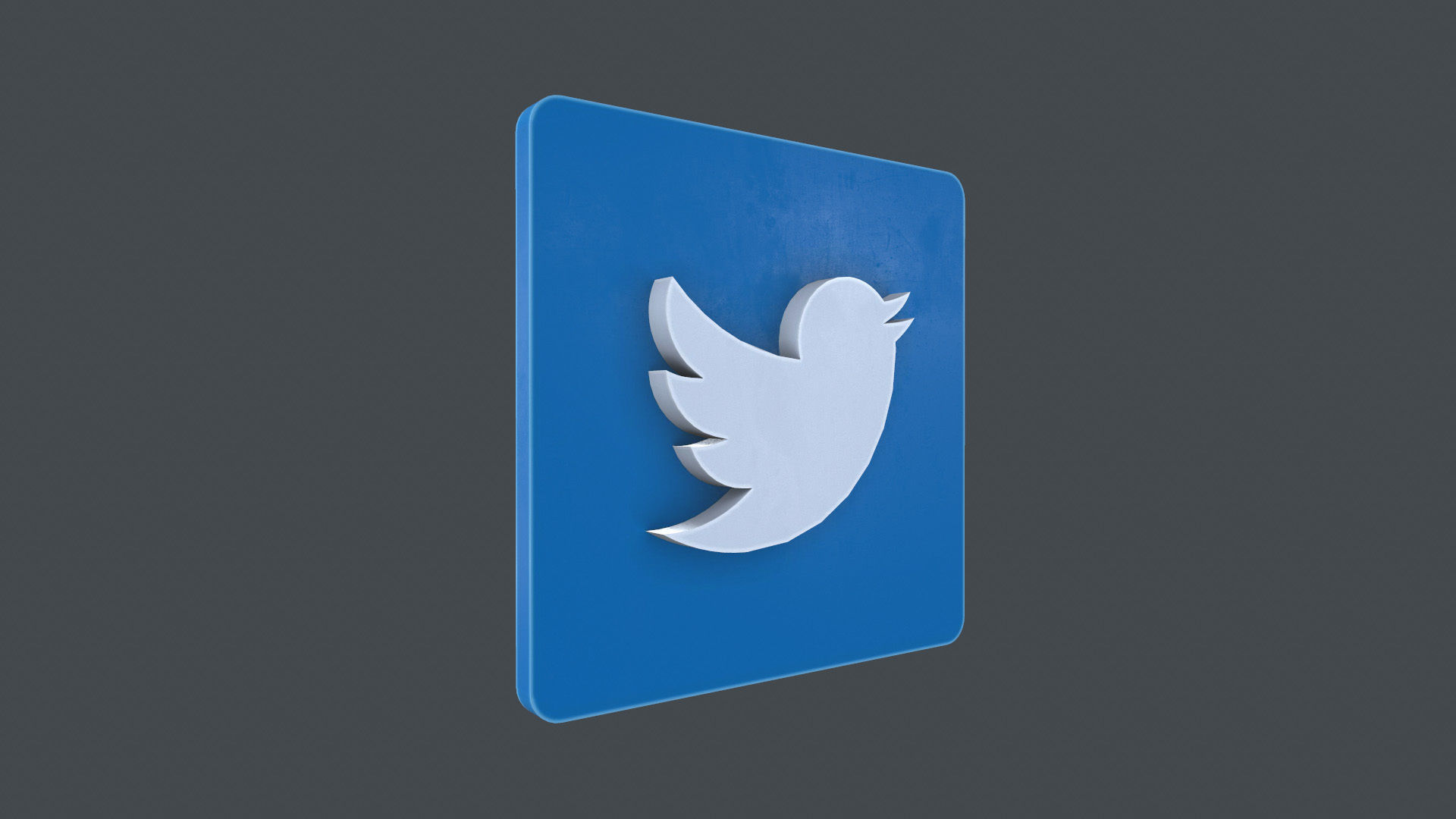 LOGO-002 Twitter Low-poly 3D model_2