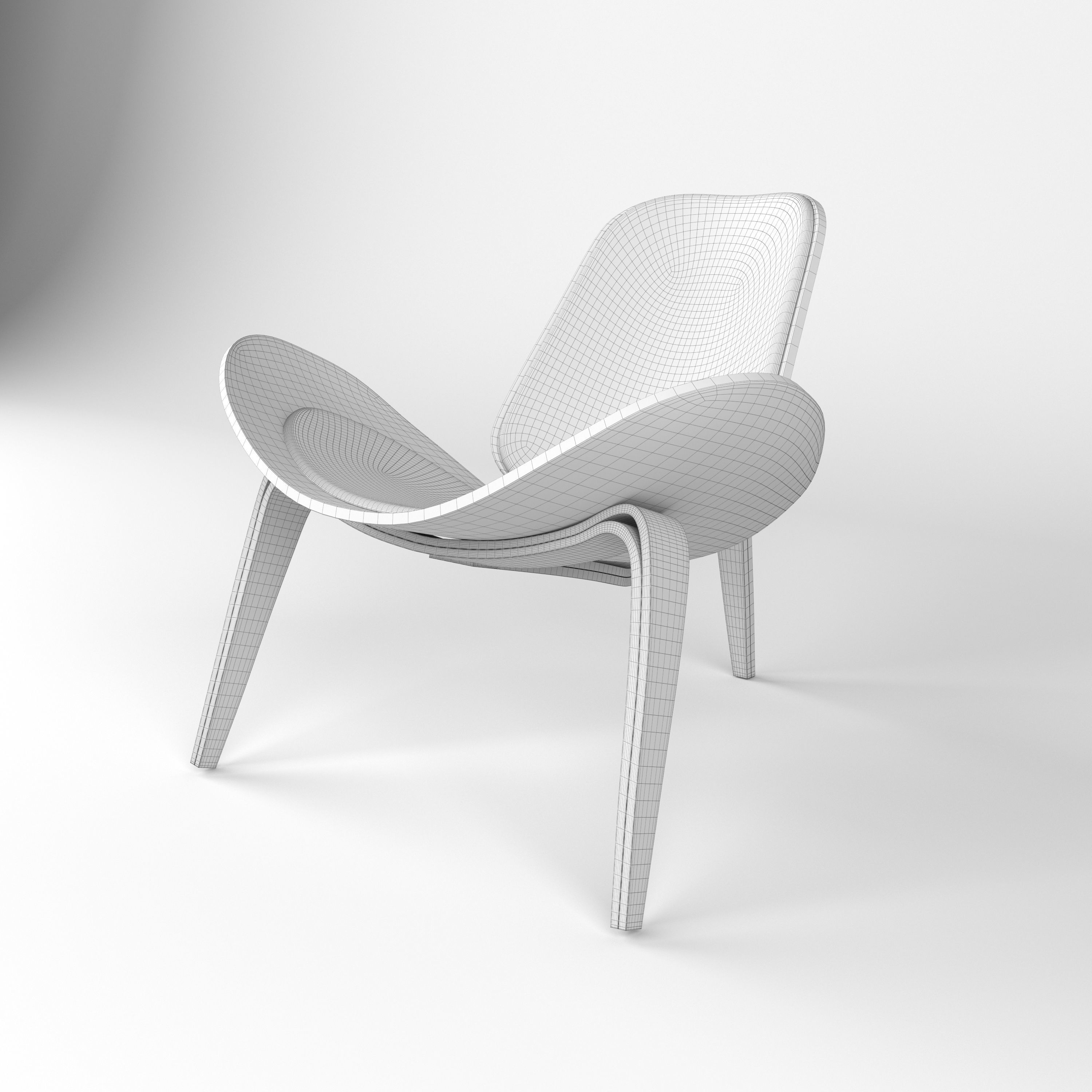  Hans Wegner chair 3D model_15