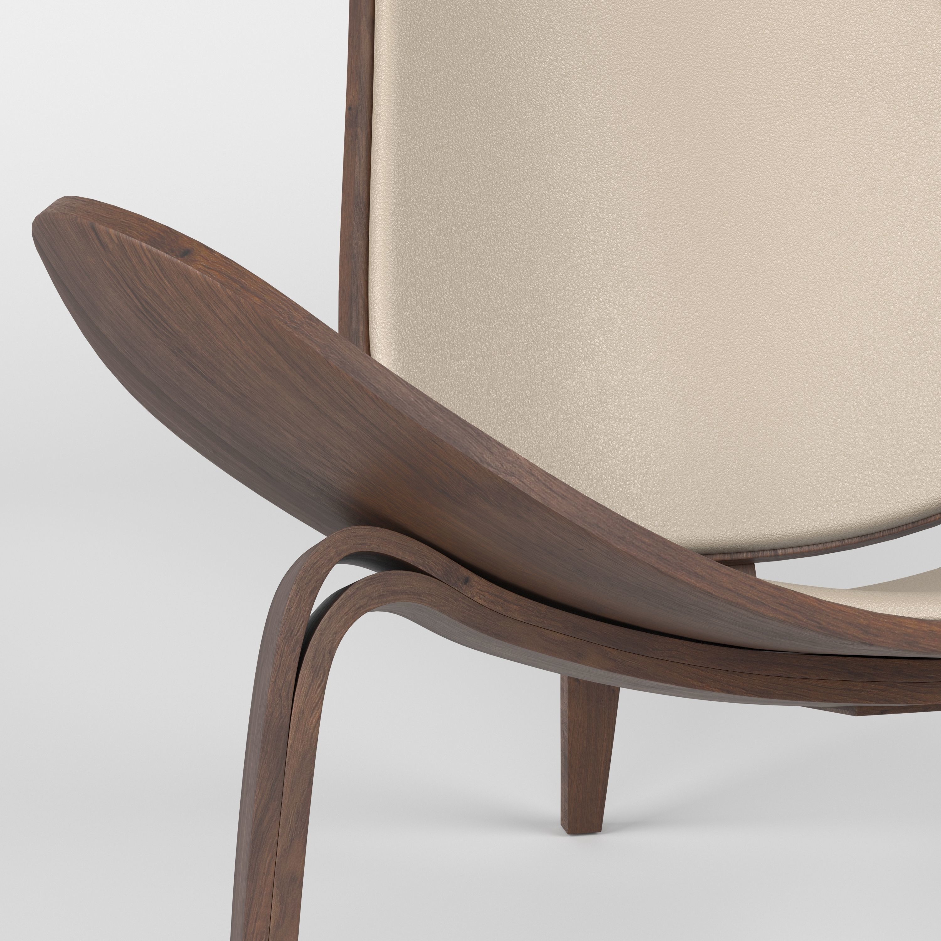  Hans Wegner chair 3D model_3
