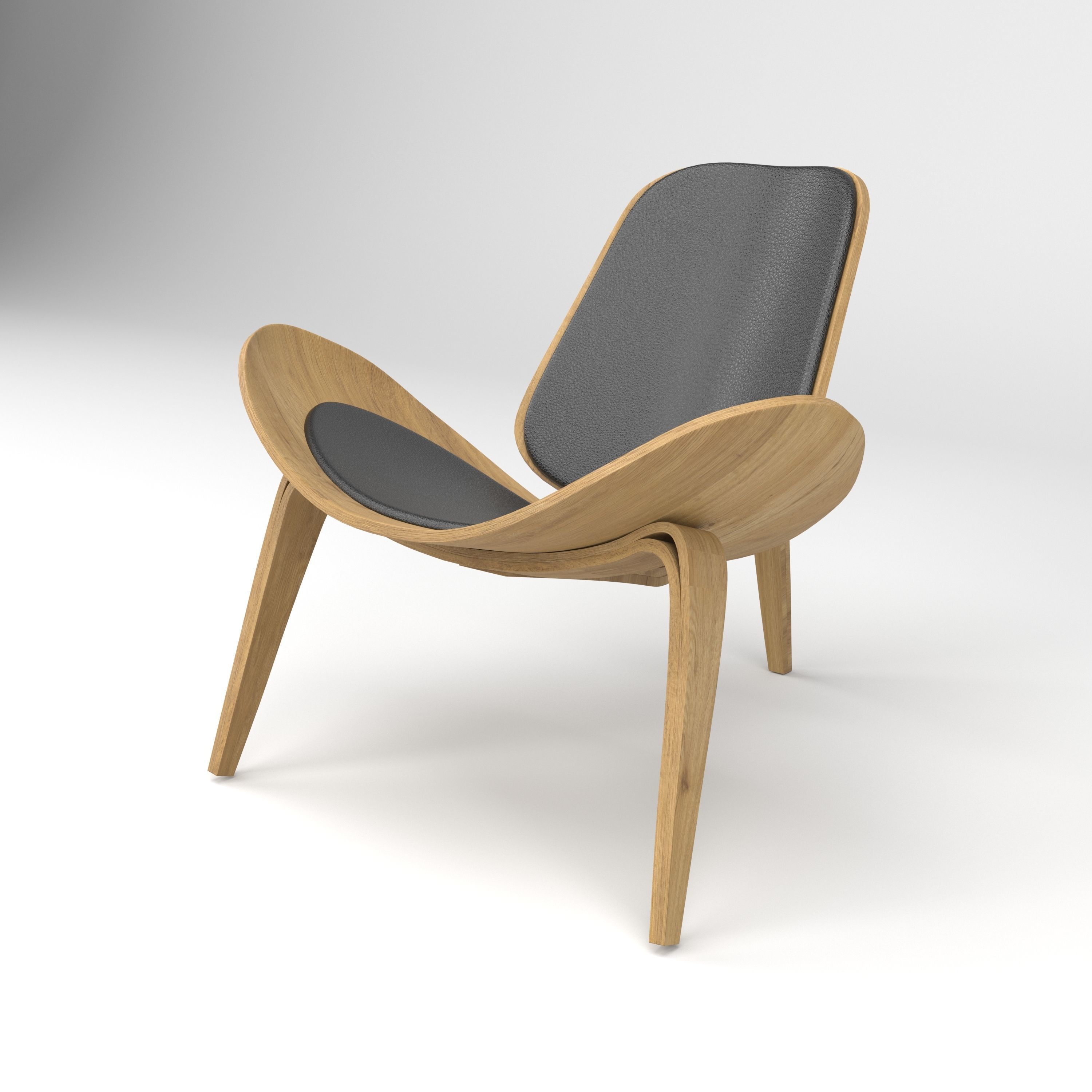  Hans Wegner chair 3D model_2