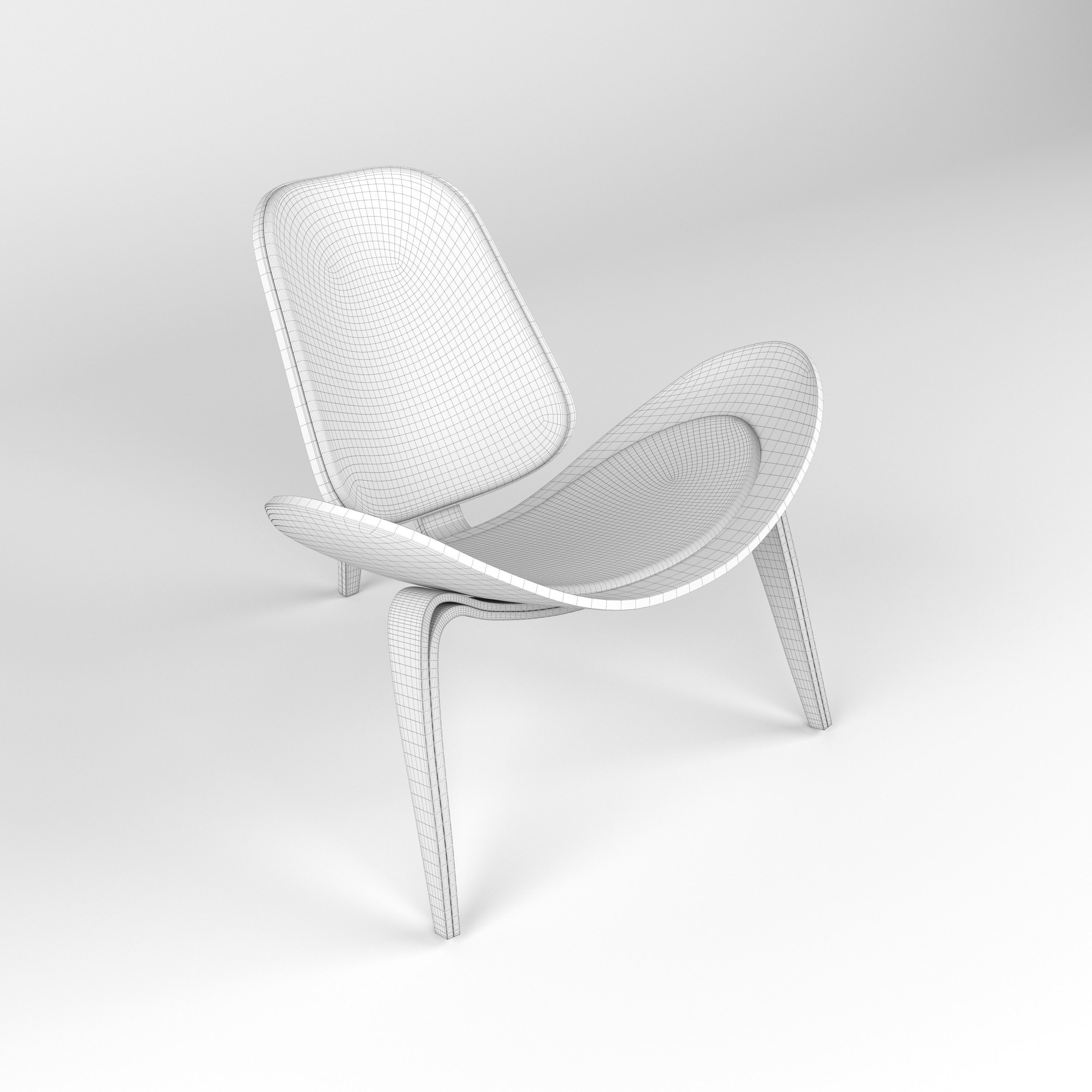  Hans Wegner chair 3D model_11