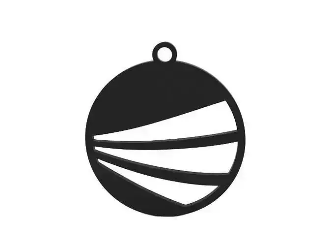 Earring pendant with stripe