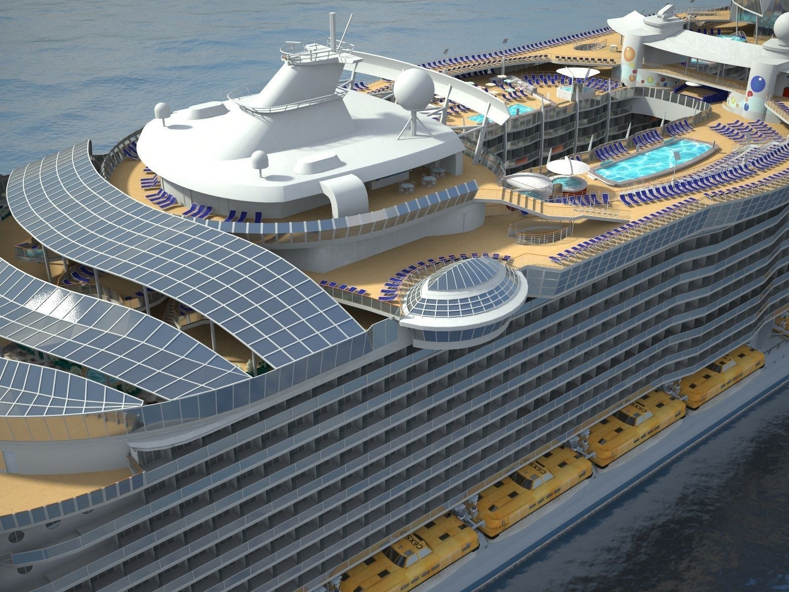 Oasis of the Seas Cruise Ship 3D model_4