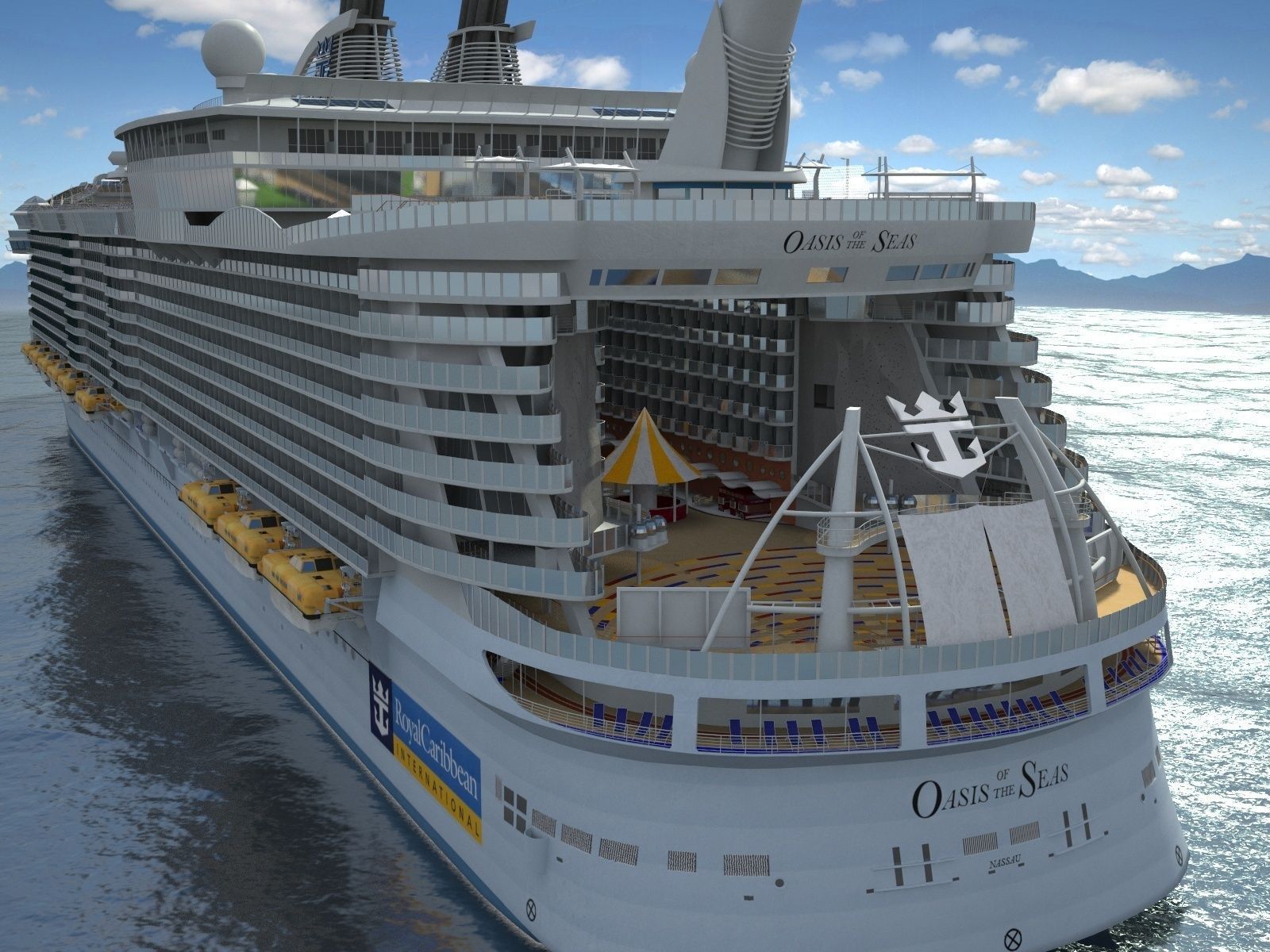Oasis of the Seas Cruise Ship 3D model_11
