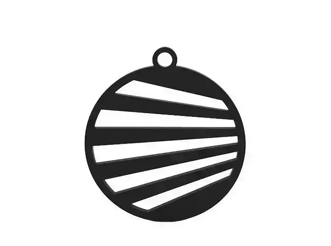 Earring ornament with stripes