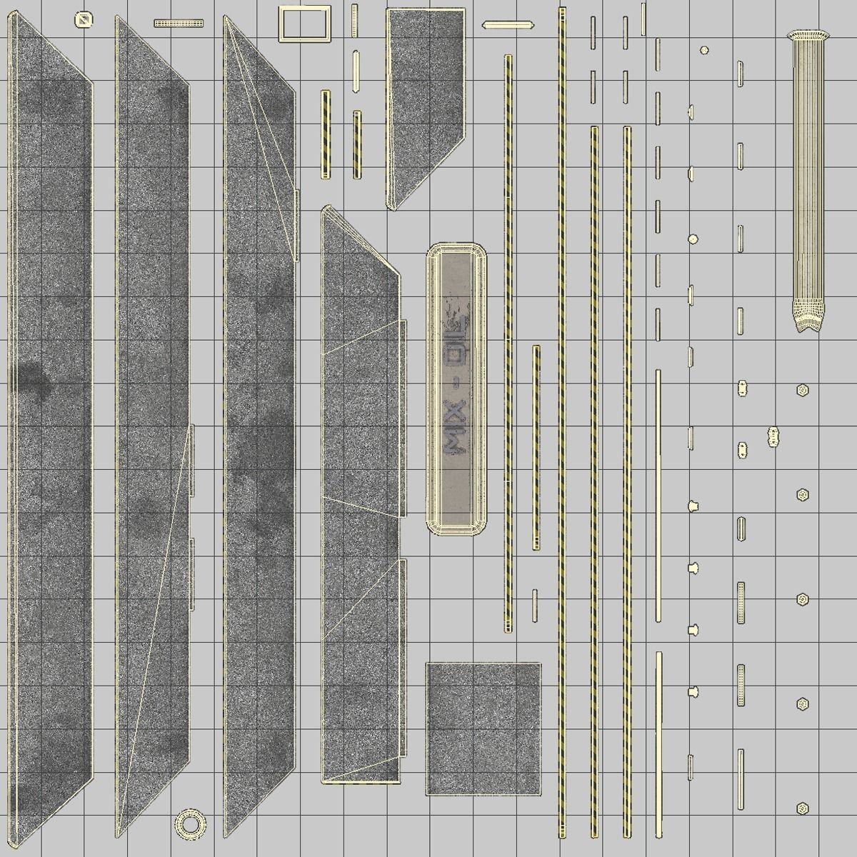 Gas Station Building Low-poly 3D model_8