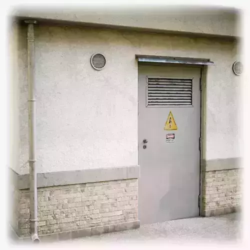 Gas Station Building Low-poly 3D model Gas Station Building Low-poly 3D model