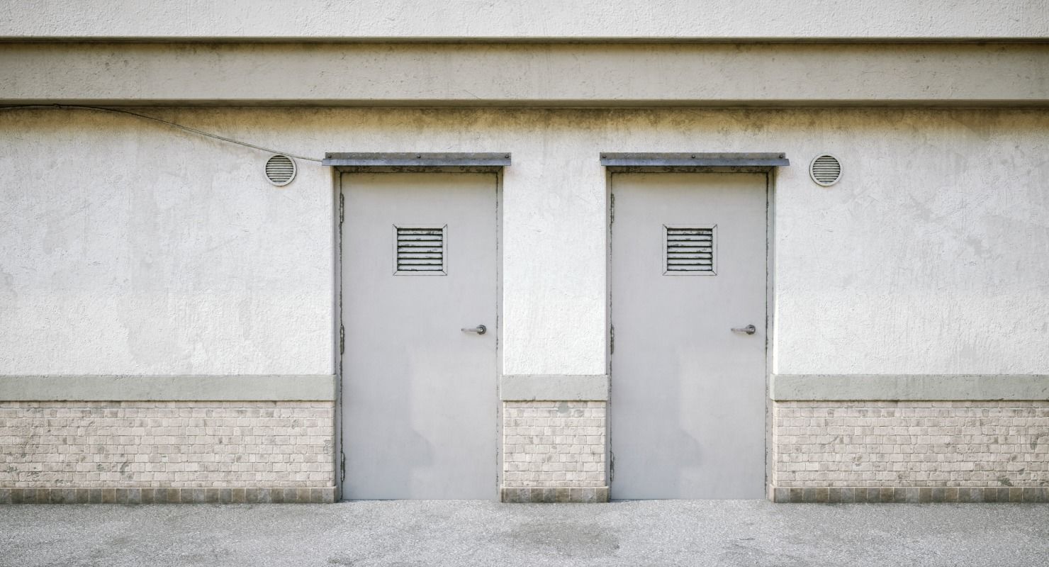 Gas Station Building Low-poly 3D model_2