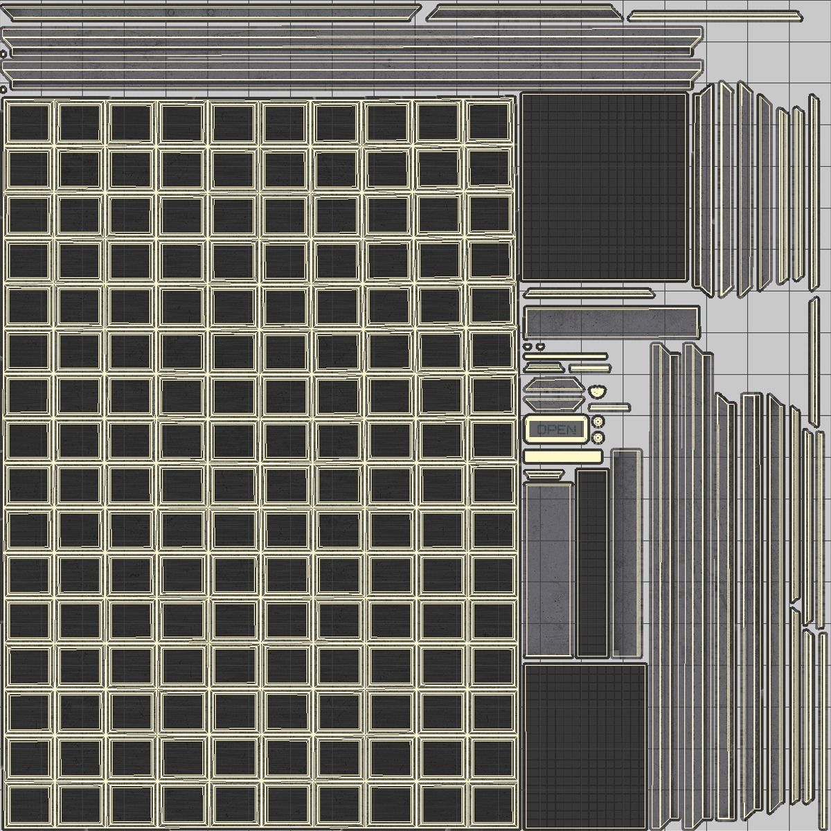Gas Station Building Low-poly 3D model_10