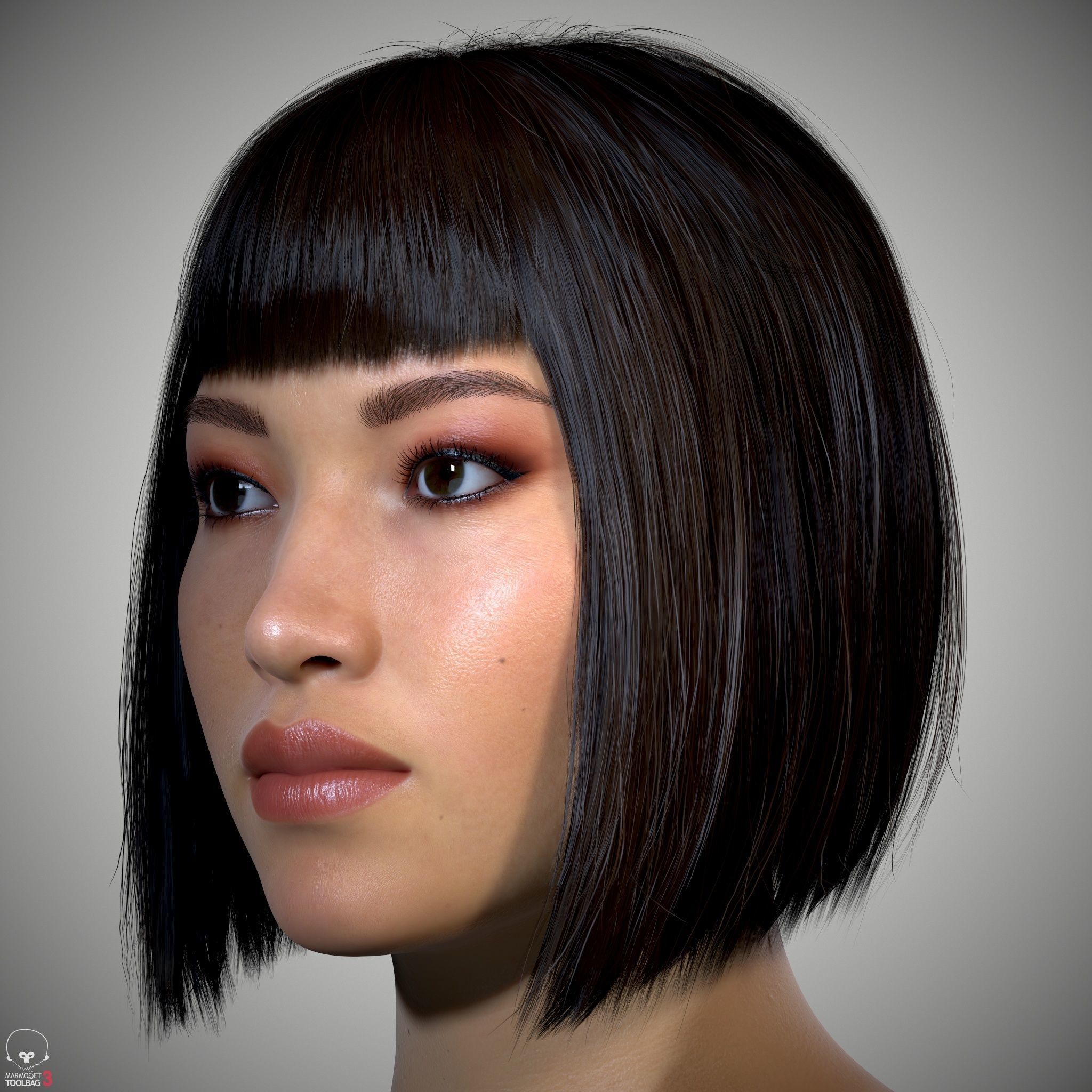 Female Head - Iva - Gen2 Low-poly 3D model_31