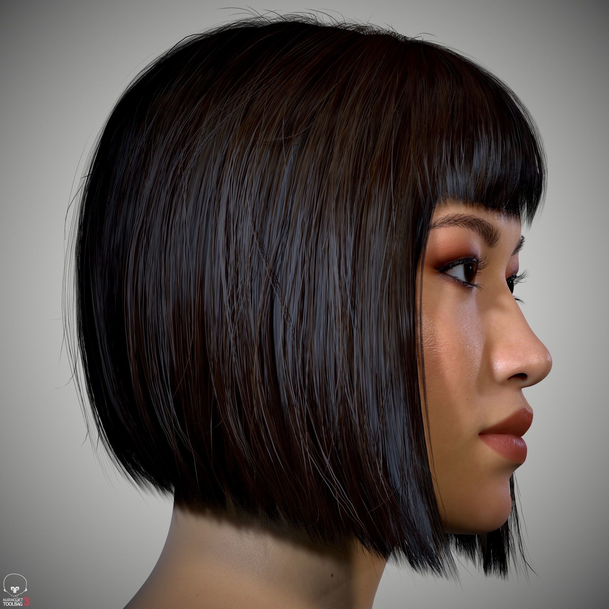 Female Head - Iva - Gen2 Low-poly 3D model_24