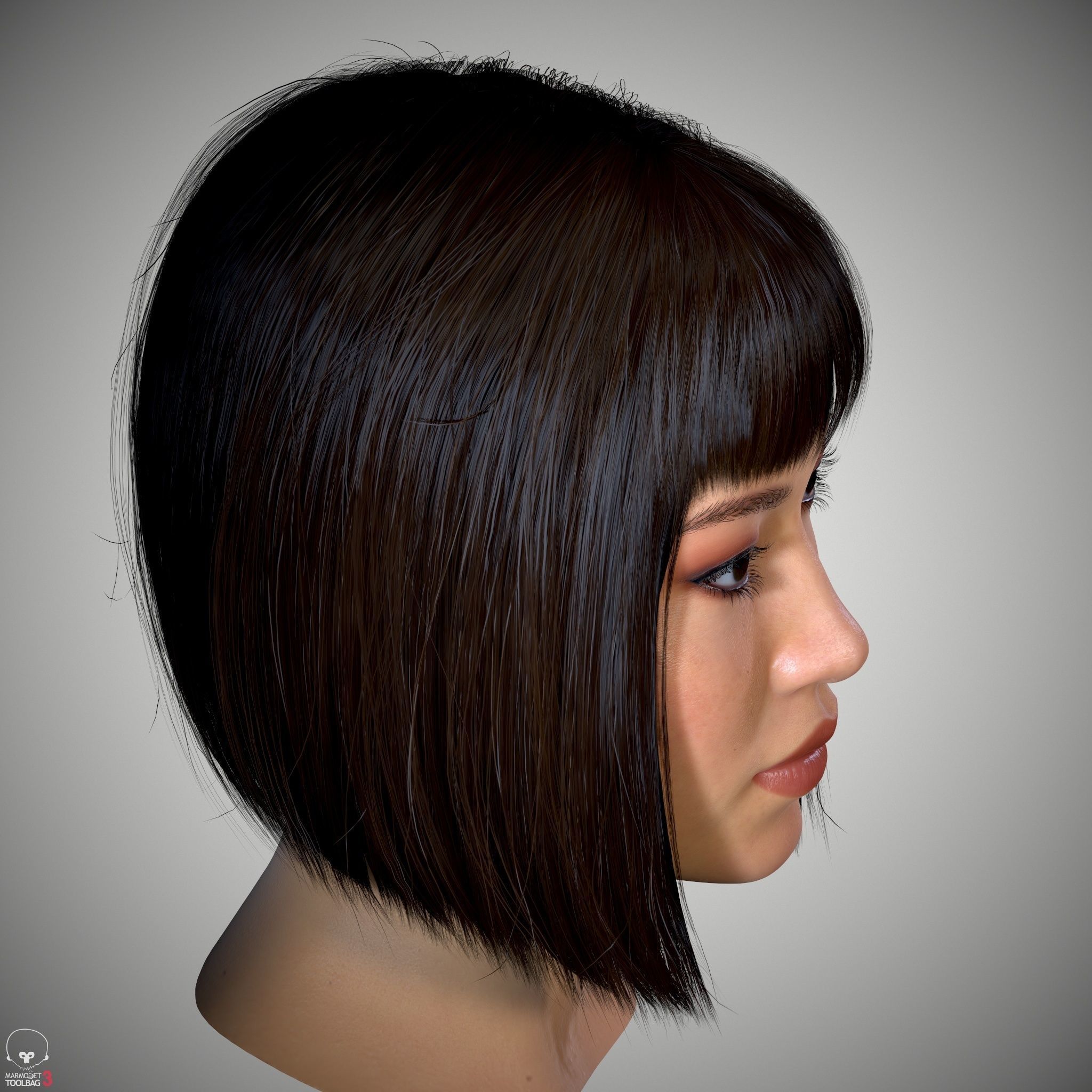 Female Head - Iva - Gen2 Low-poly 3D model_3