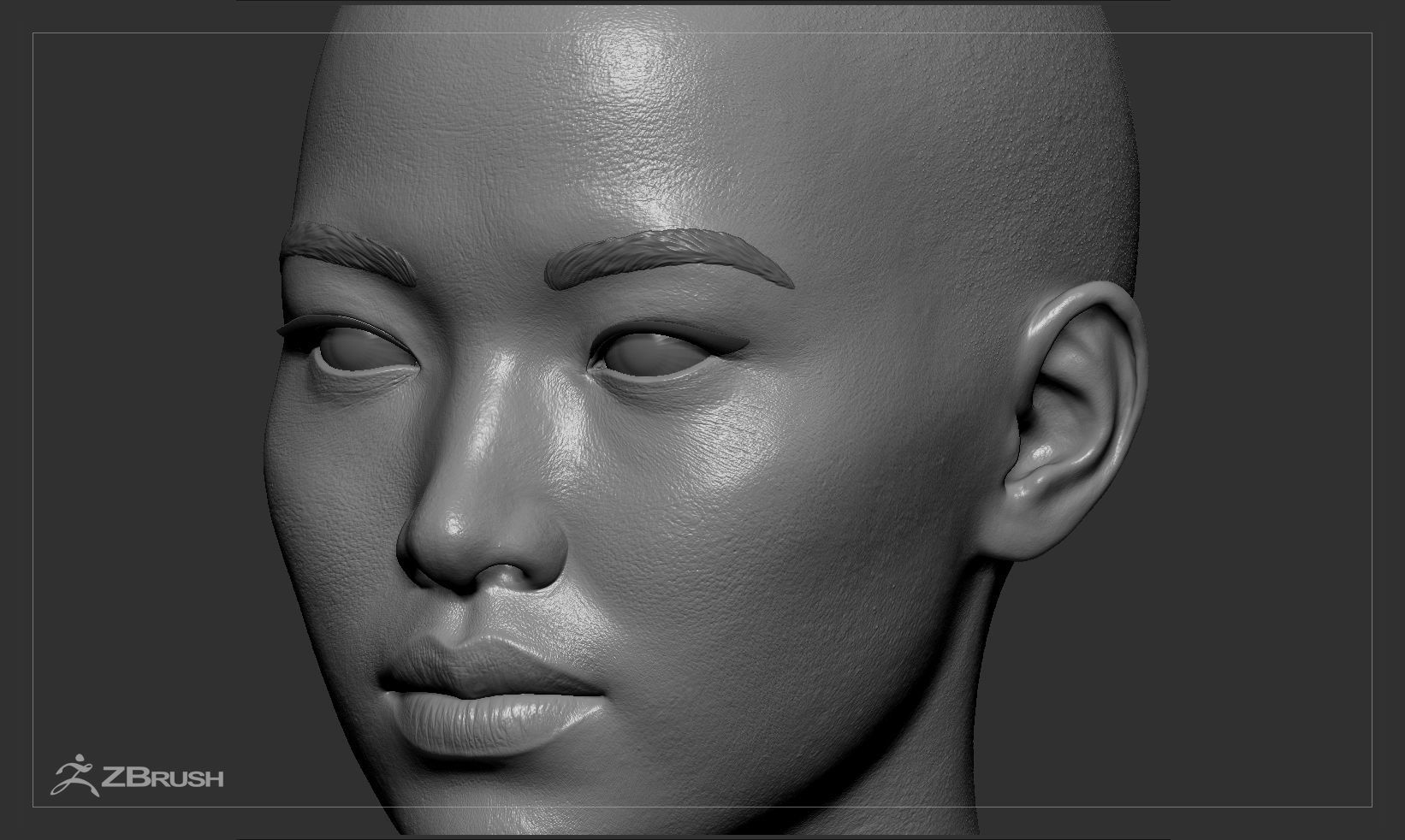 Female Head - Iva - Gen2 Low-poly 3D model_35