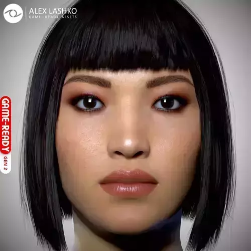 Female Head - Iva - Gen2  Low-poly 3D model