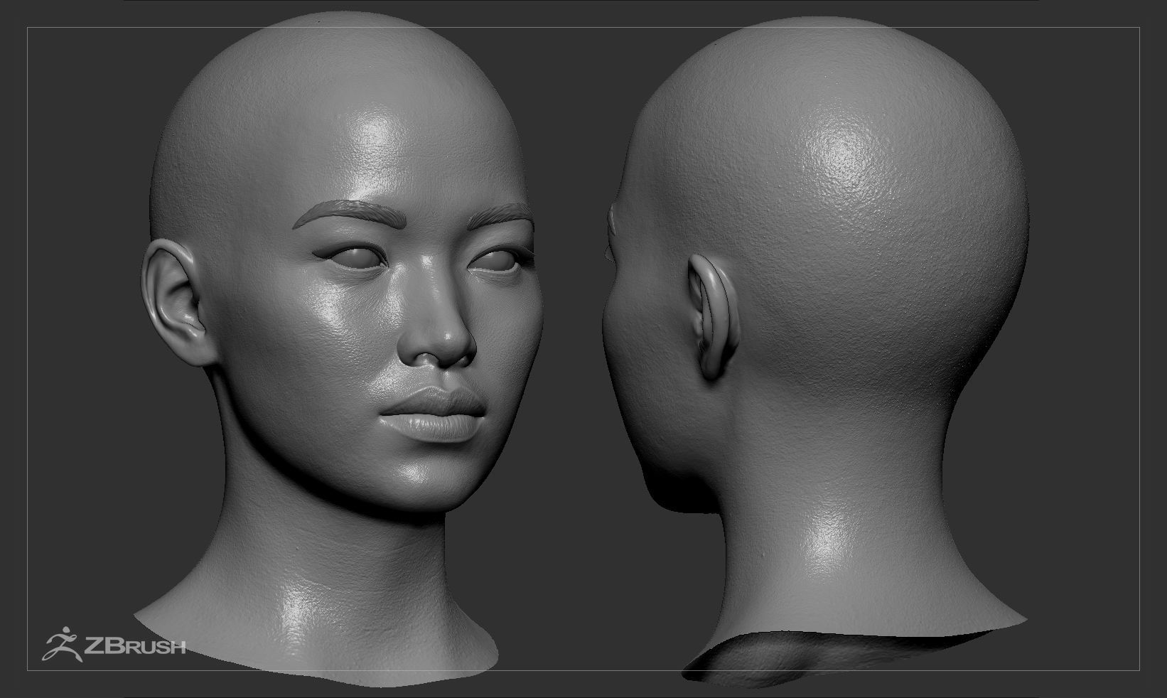 Female Head - Iva - Gen2 Low-poly 3D model_32
