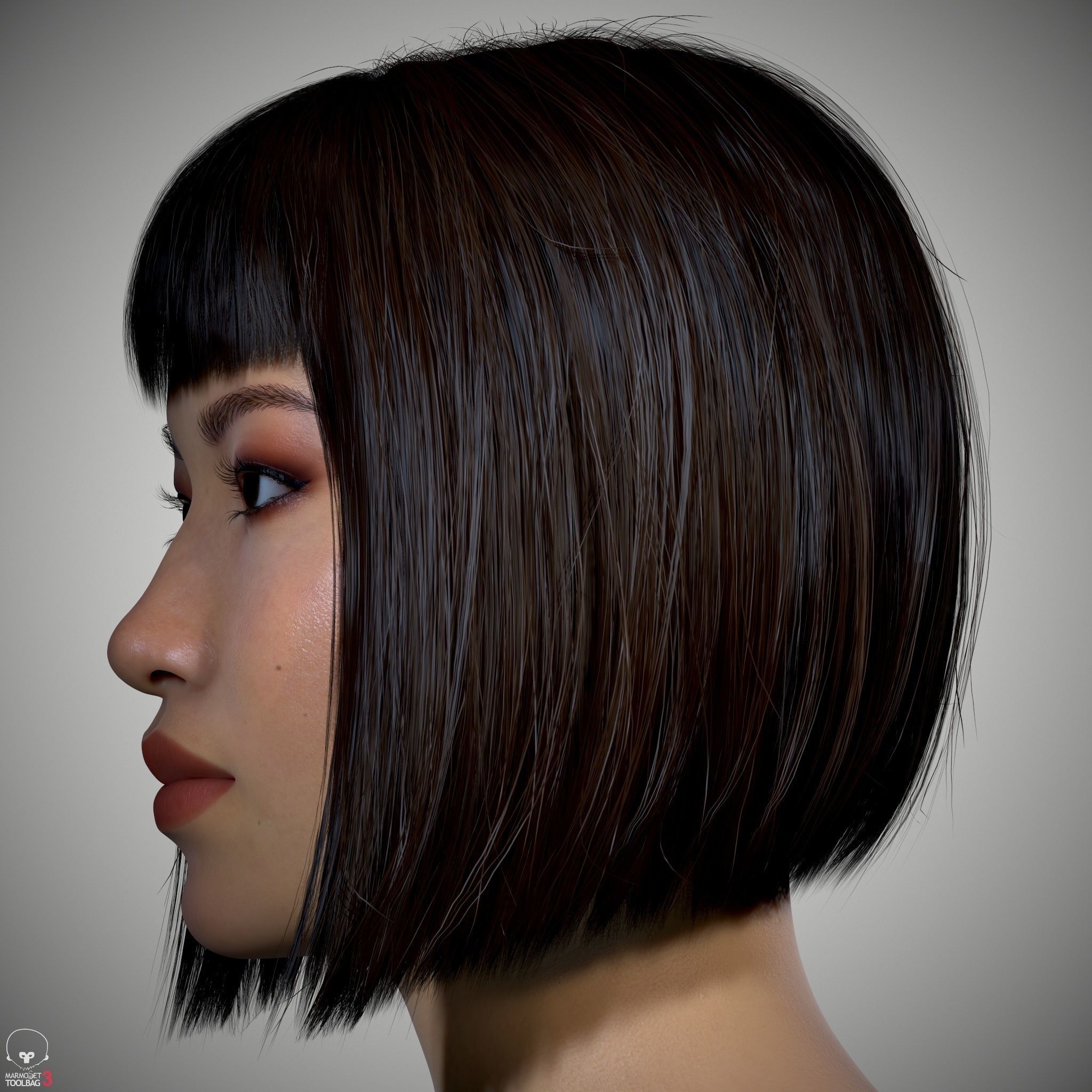 Female Head - Iva - Gen2 Low-poly 3D model_30