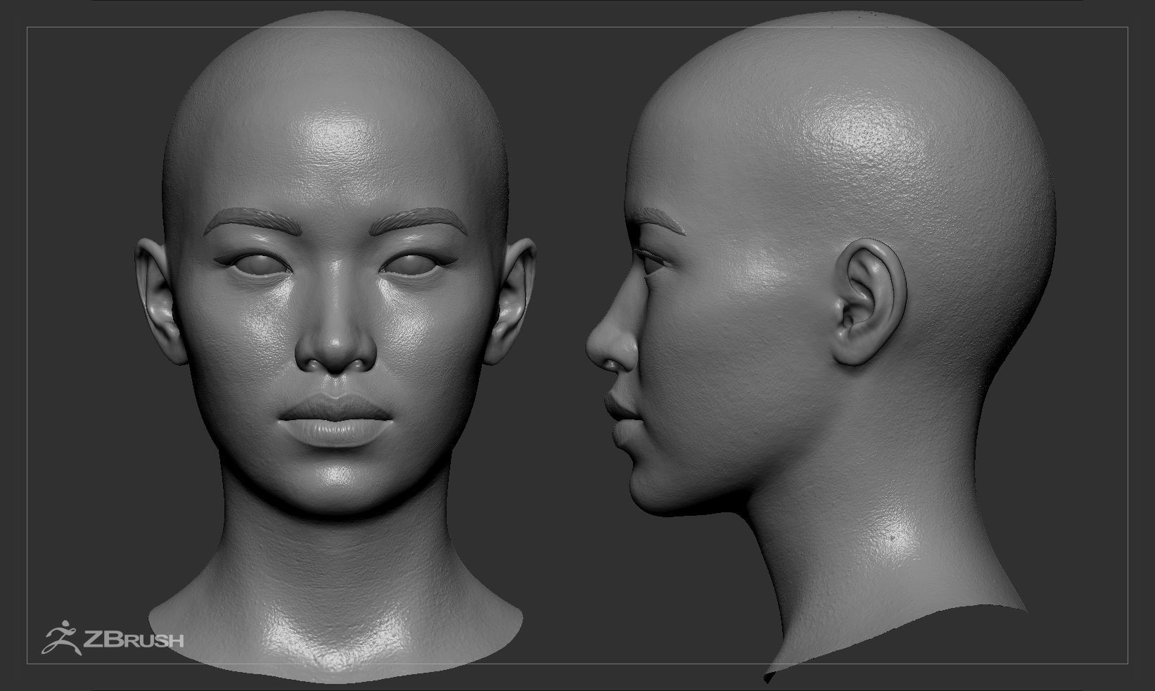 Female Head - Iva - Gen2 Low-poly 3D model_33