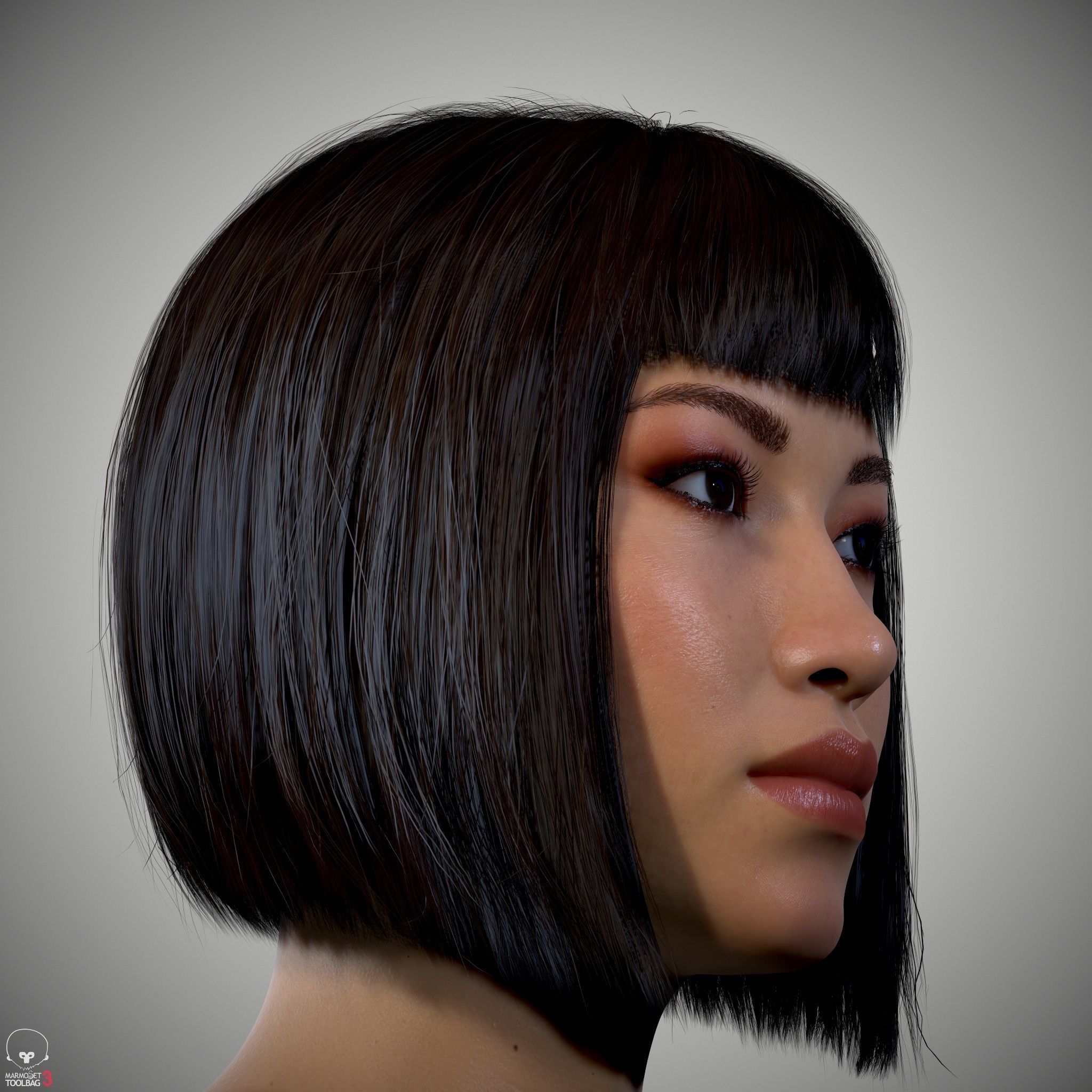 Female Head - Iva - Gen2 Low-poly 3D model_5