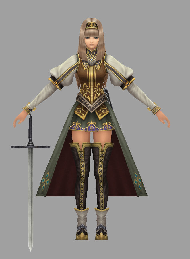 Sirya female character from final fantasy xiii Low-poly 3D model_4
