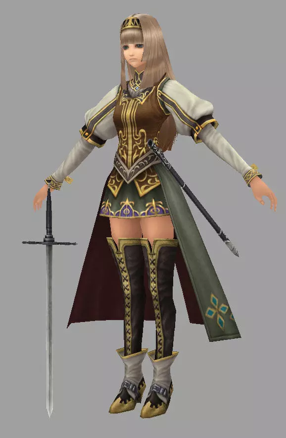 Sirya female character from final fantasy xiii Low-poly 3D model_0