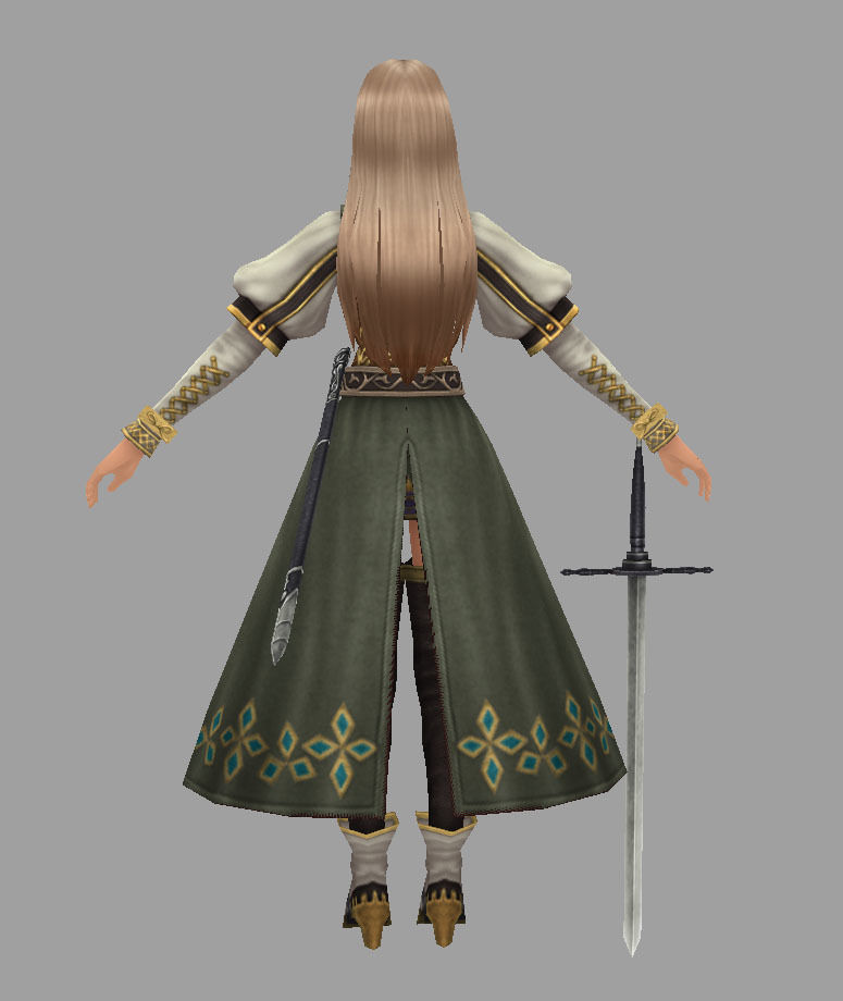 Sirya female character from final fantasy xiii Low-poly 3D model_3