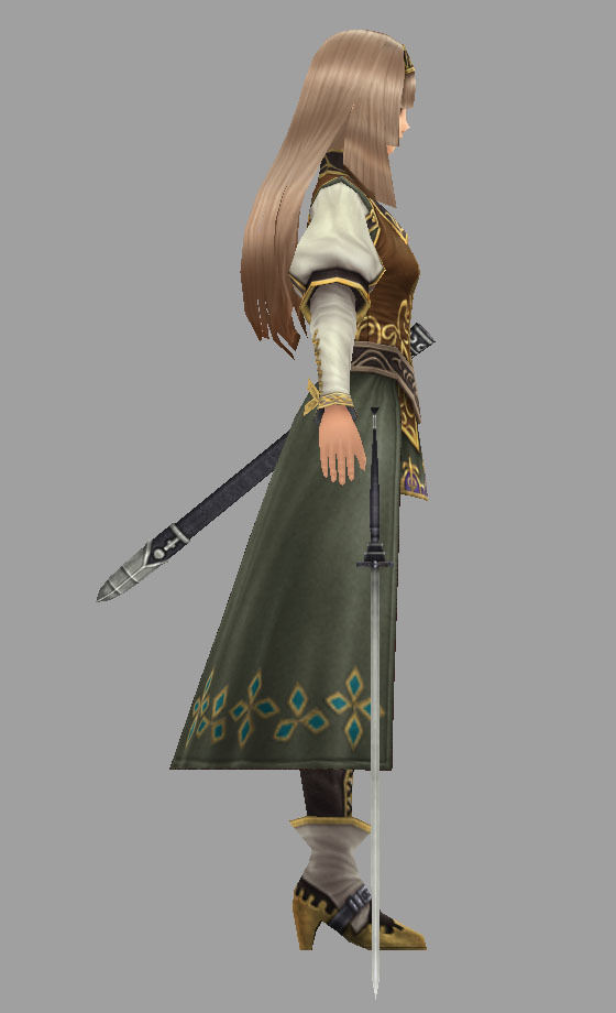 Sirya female character from final fantasy xiii Low-poly 3D model_1