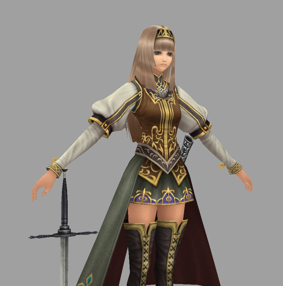 Sirya female character from final fantasy xiii Low-poly 3D model_2