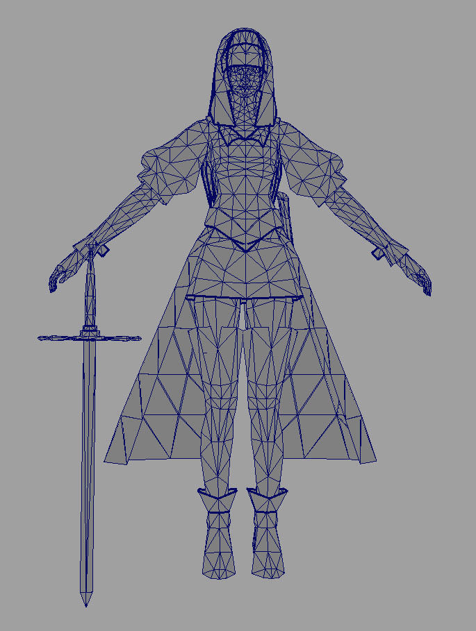 Sirya female character from final fantasy xiii Low-poly 3D model_5