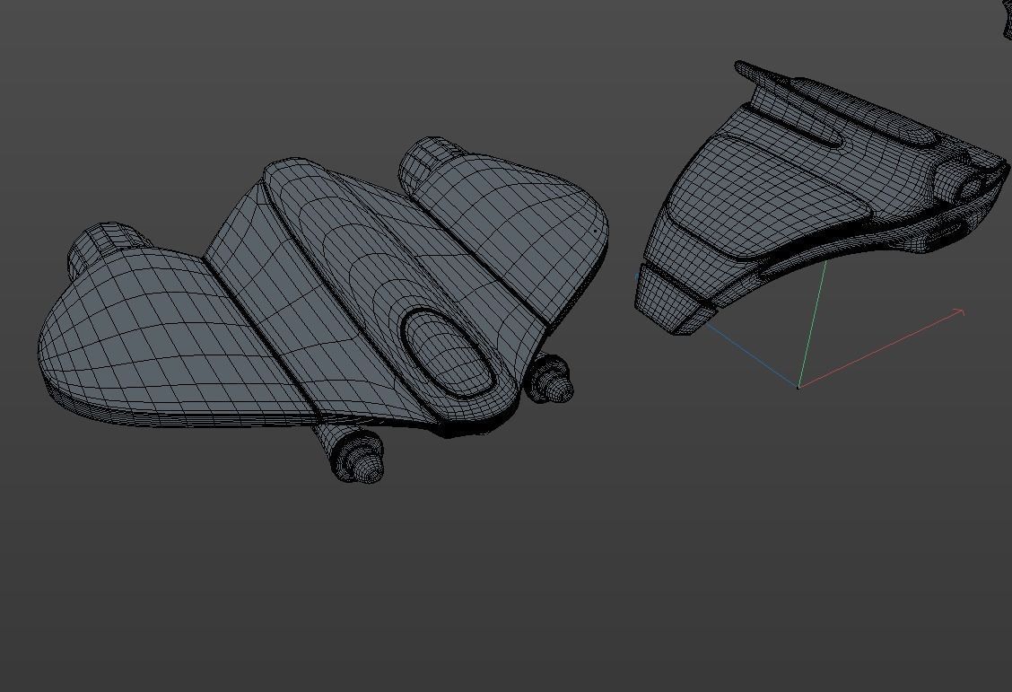 Spacesphips tan plastic parts for star wars x-wing Low-poly 3D model_5