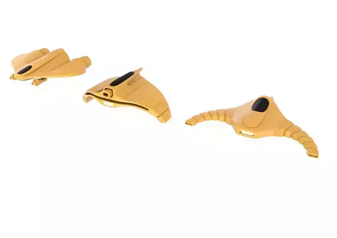 Spacesphips tan plastic parts for star wars x-wing