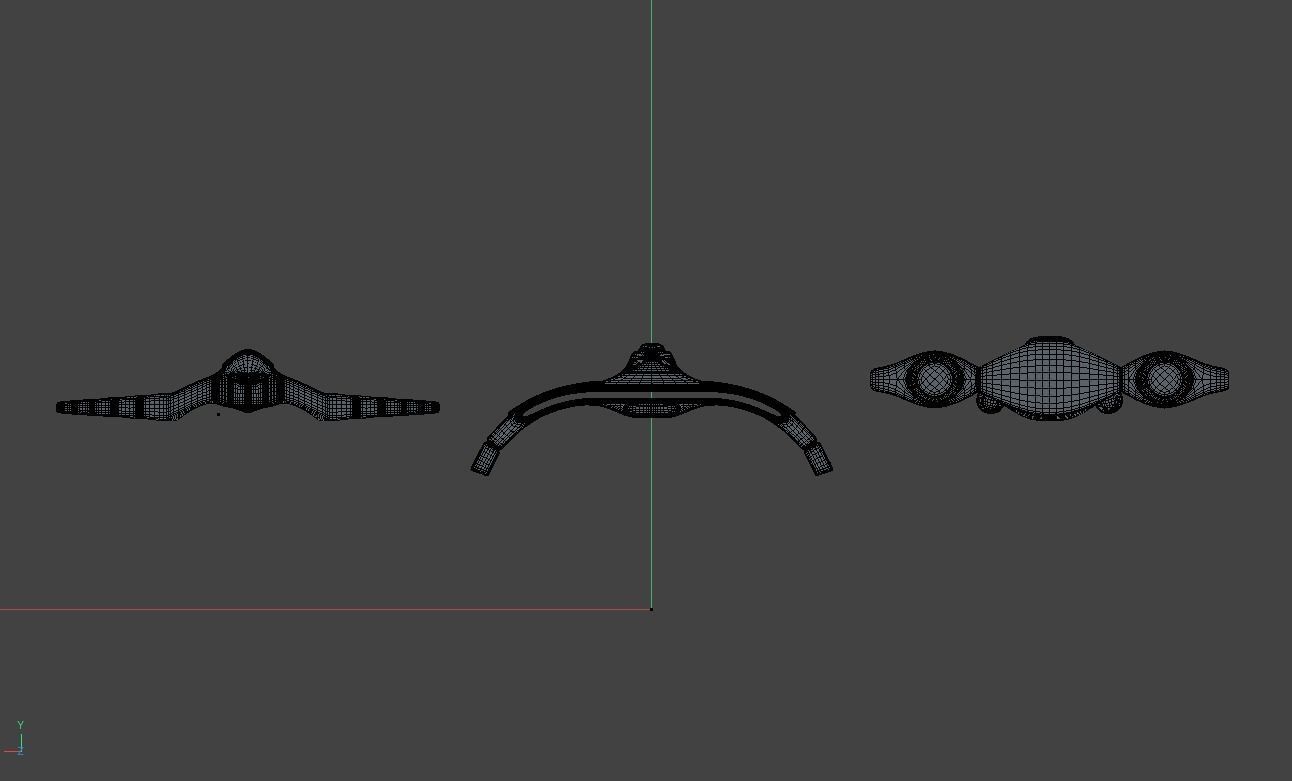 Spacesphips tan plastic parts for star wars x-wing Low-poly 3D model_9
