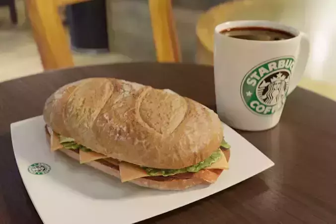 English sandwich in Starbucks