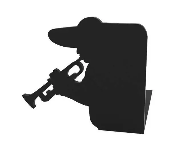 Bookend - trumpet player 3D print model