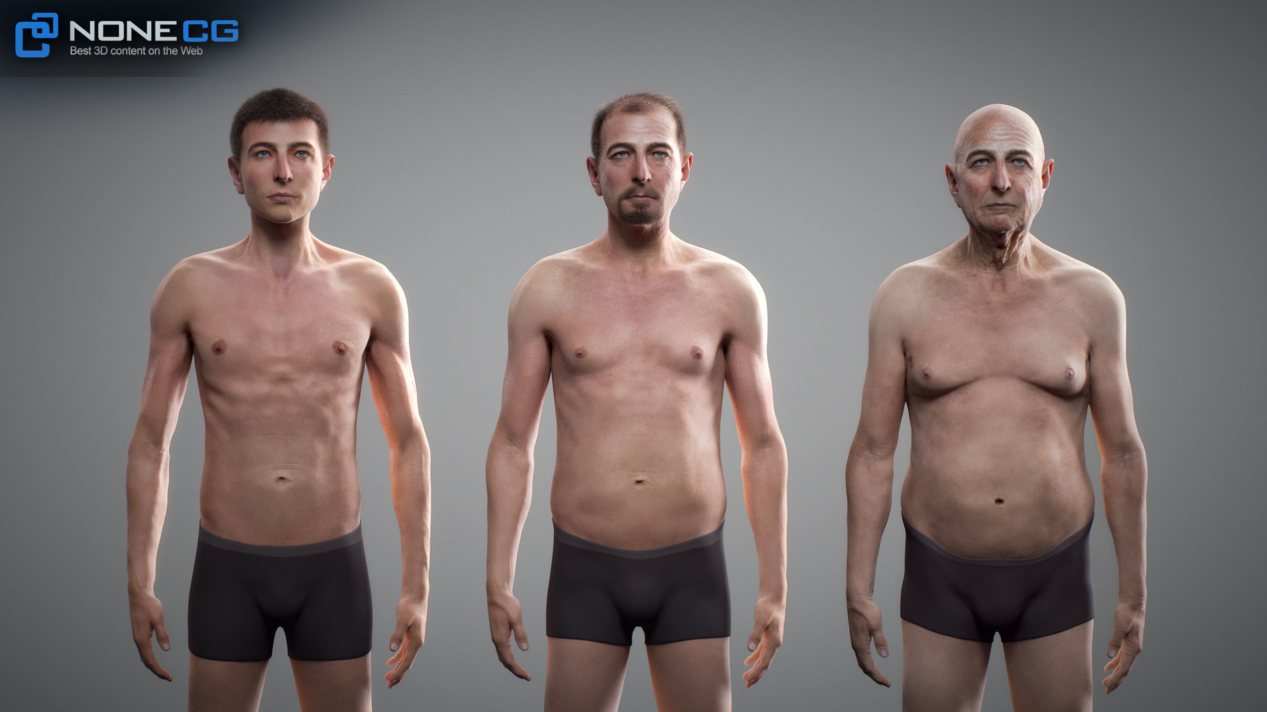 Aging Man 3D model_13