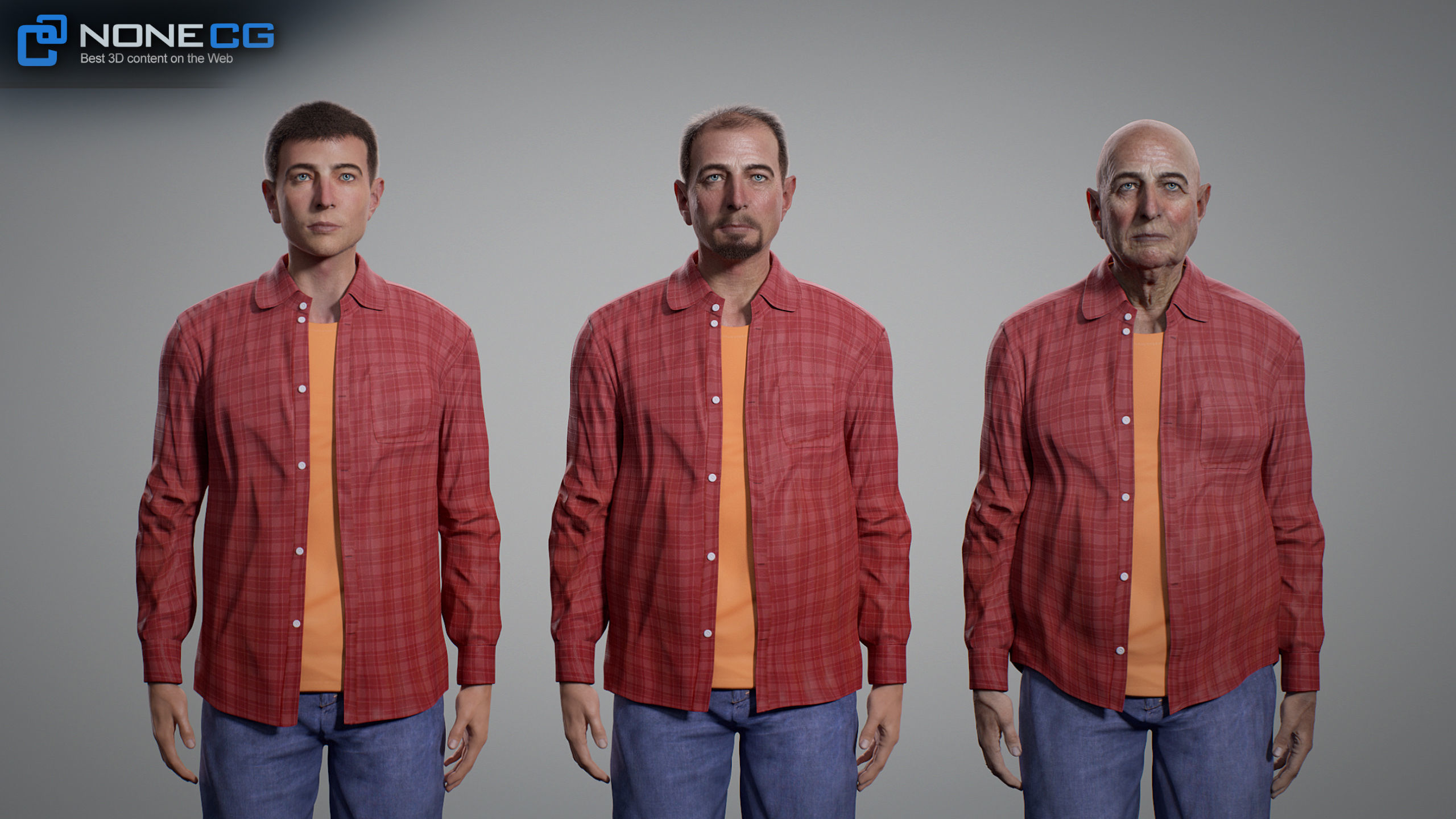 Aging Man 3D model_17