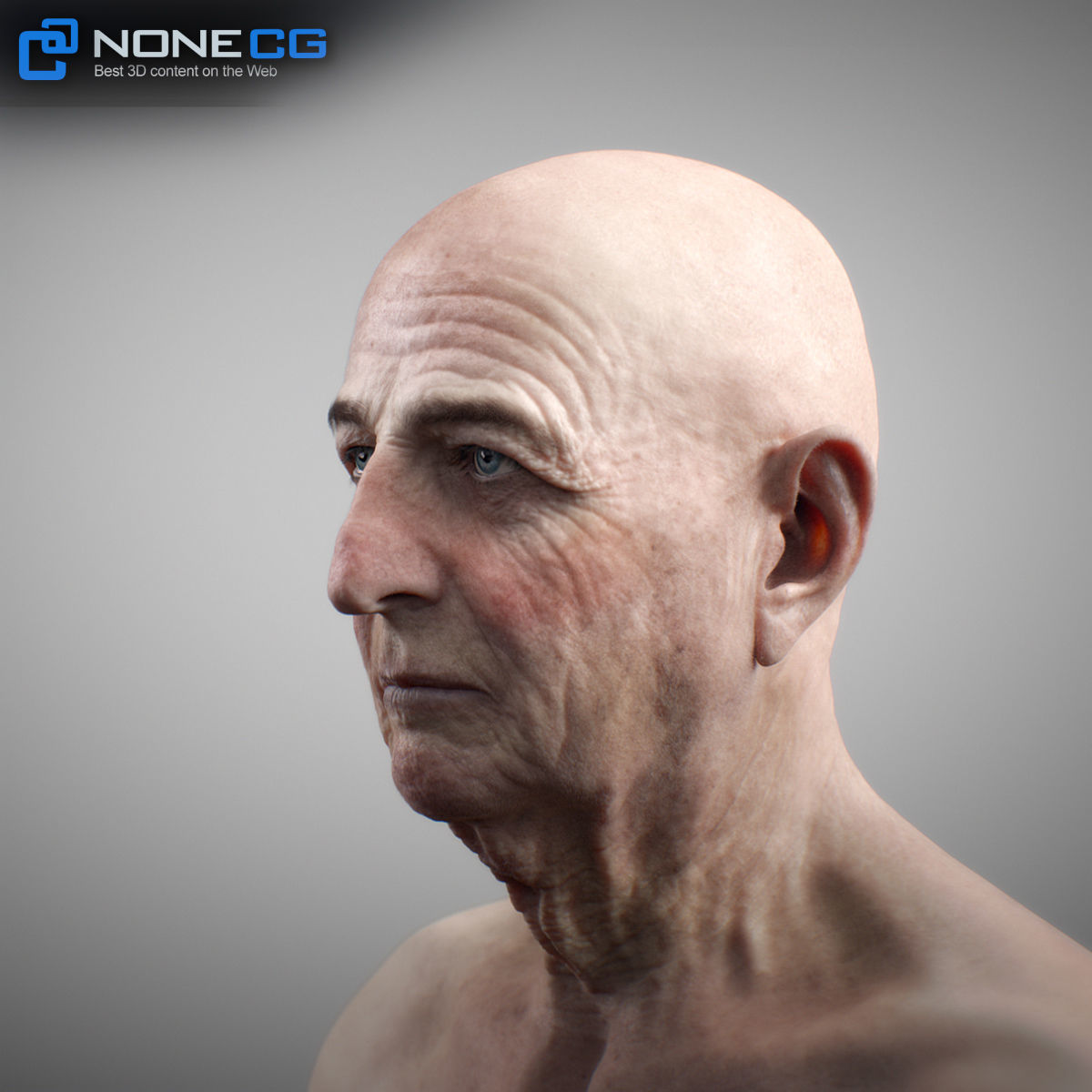 Aging Man 3D model_2