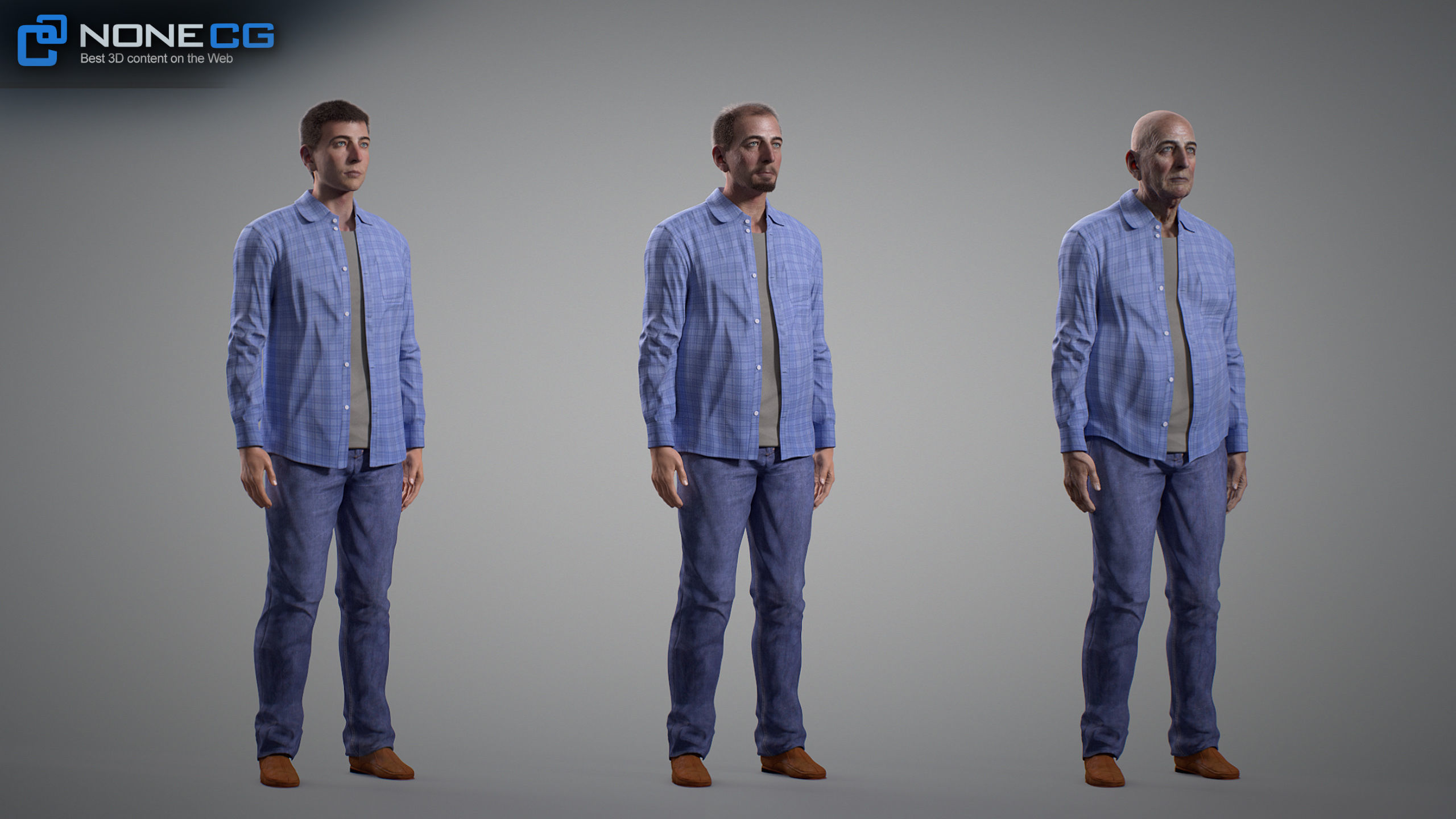 Aging Man 3D model_19