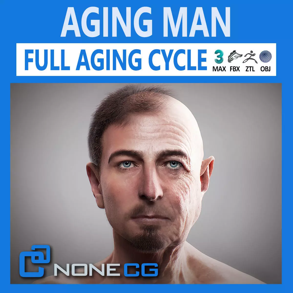 Aging Man 3D model_0