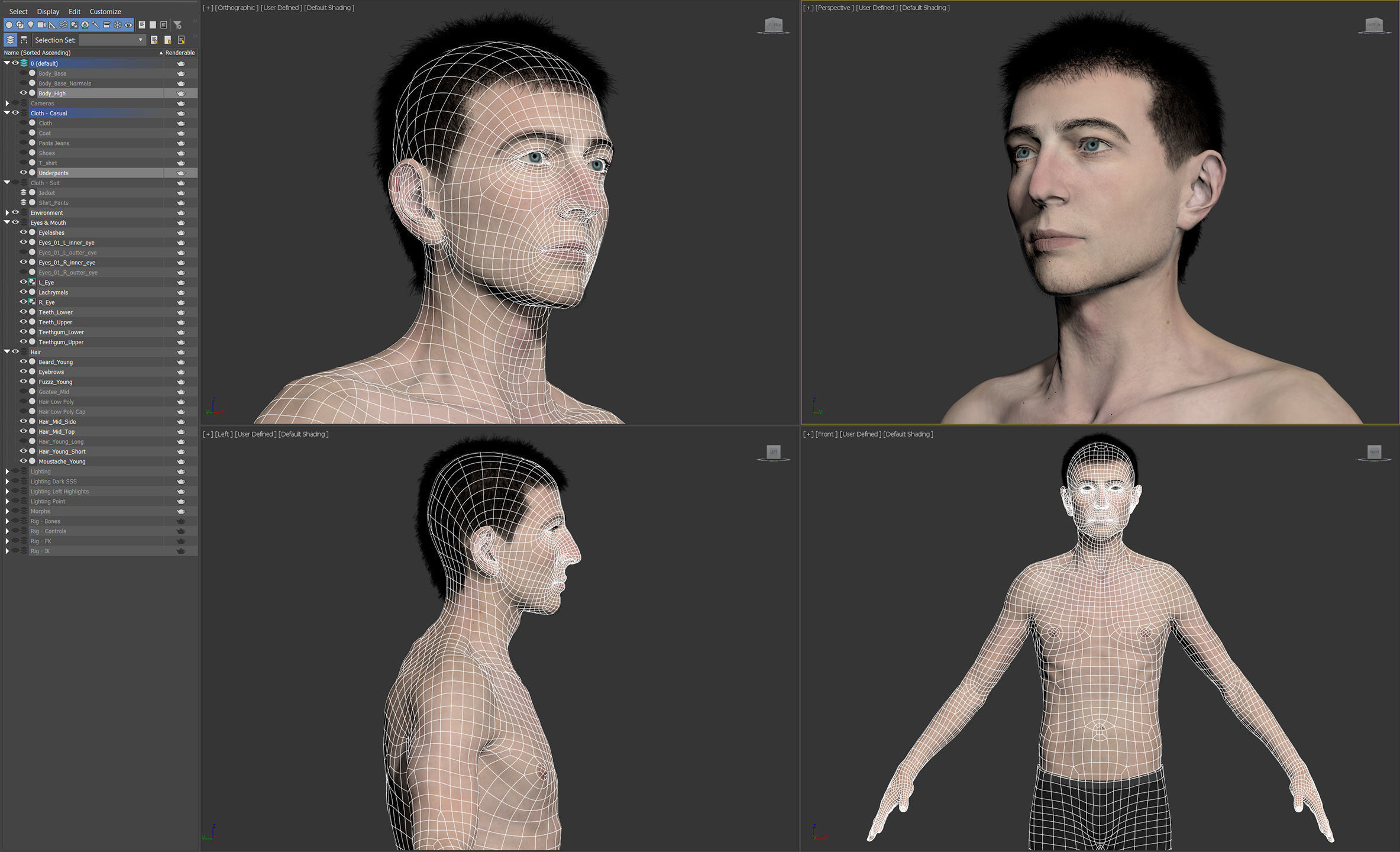 Aging Man 3D model_23