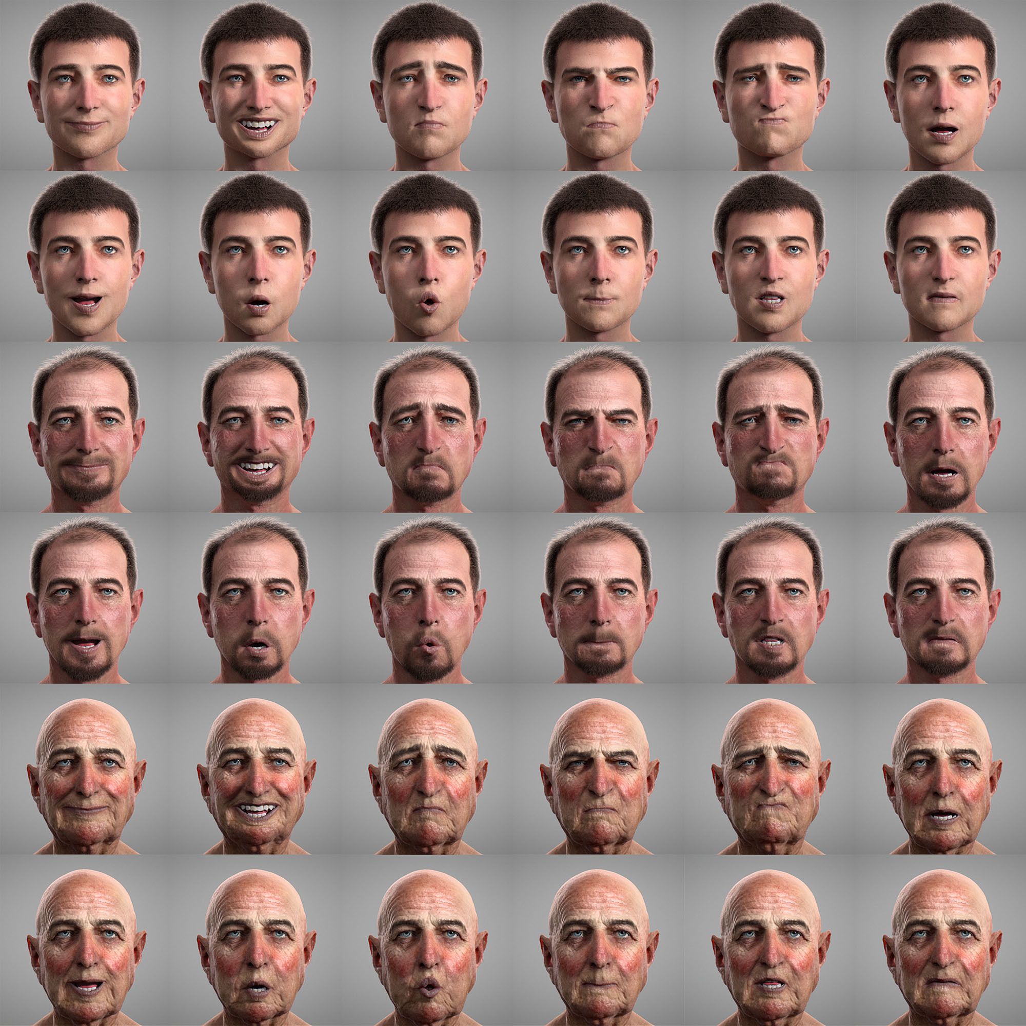 Aging Man 3D model_12