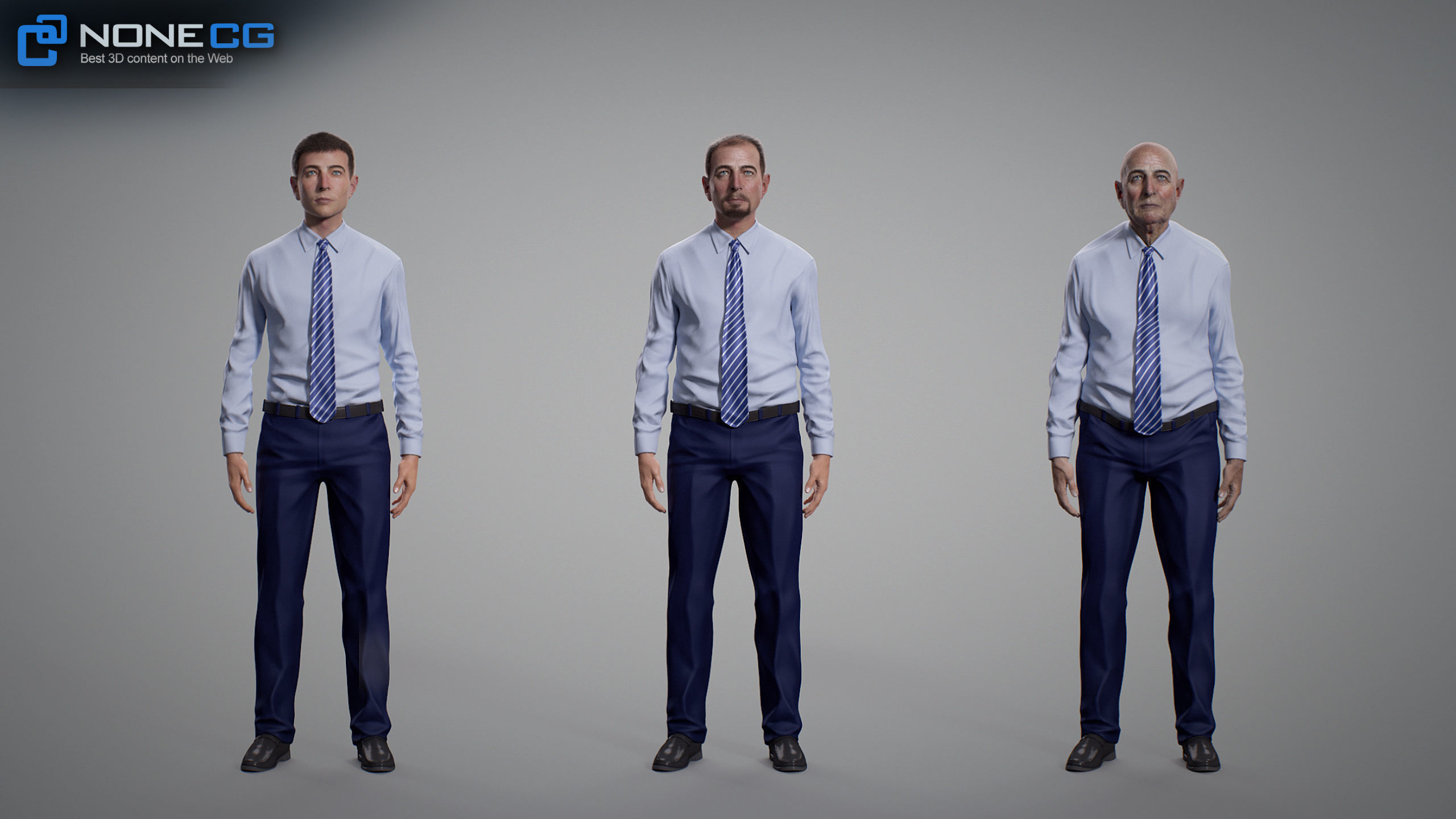 Aging Man 3D model_20