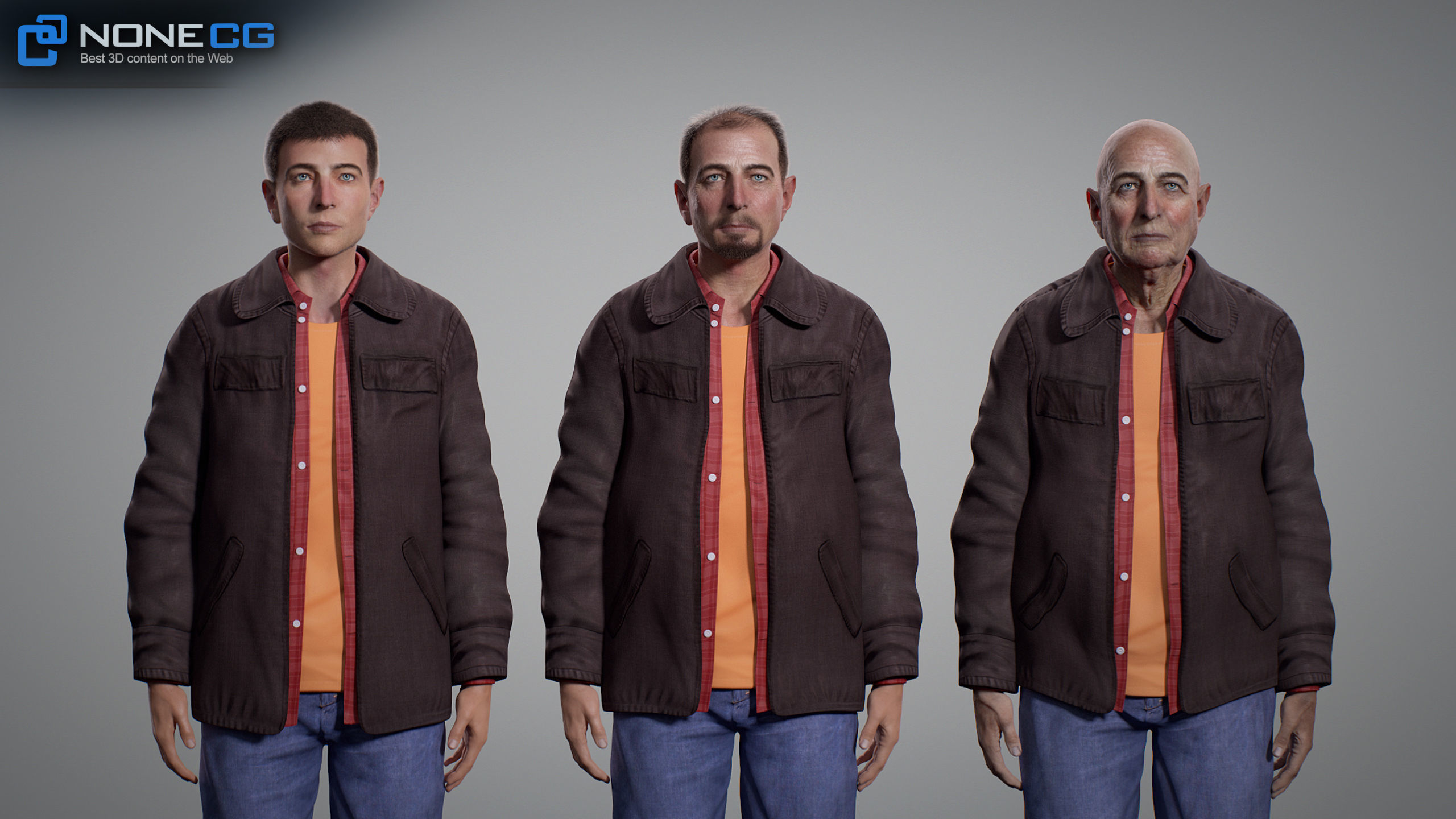 Aging Man 3D model_18