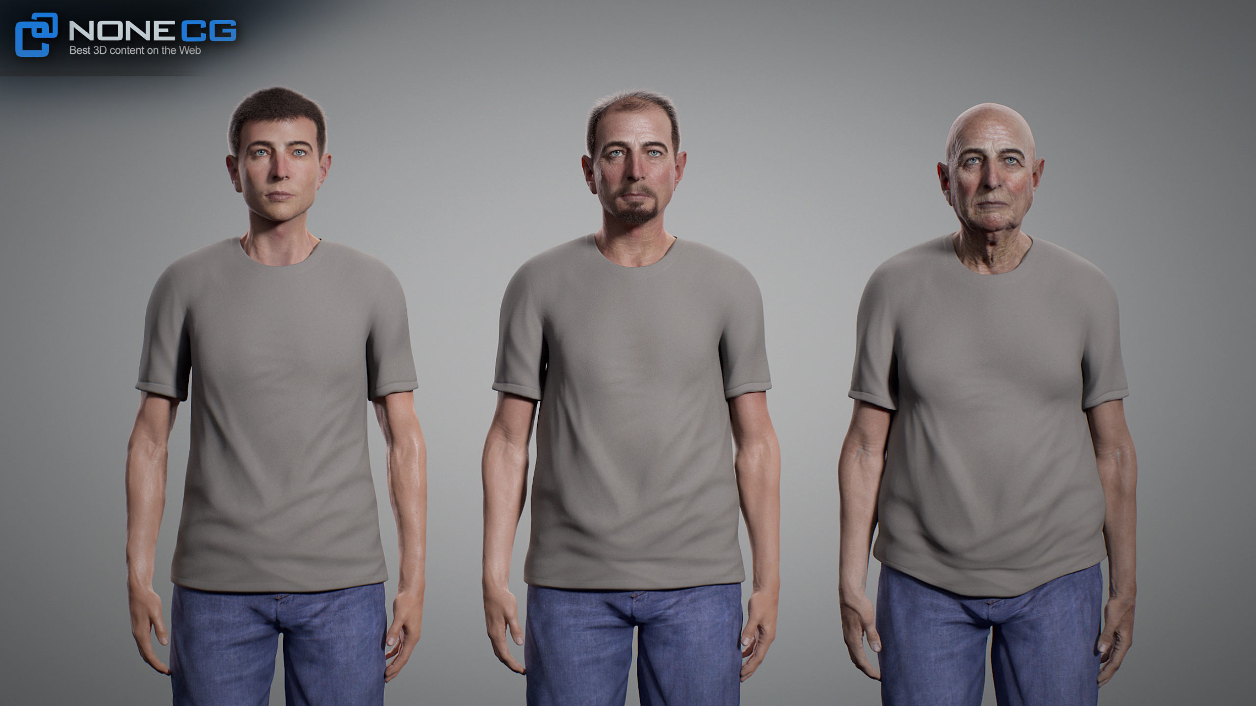 Aging Man 3D model_16