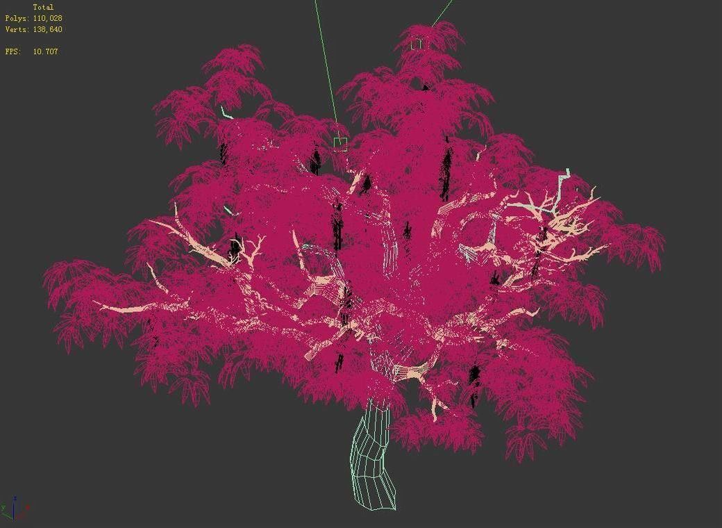 Sharp leaves - Tree 33 3D model_3