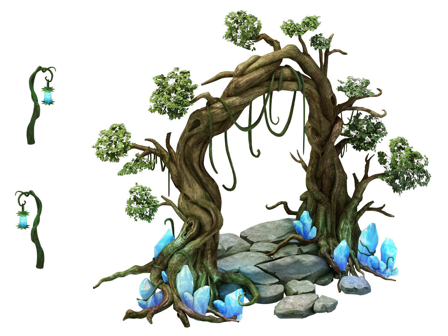 Elf Area - Entrance Rattan 01 3D model_1