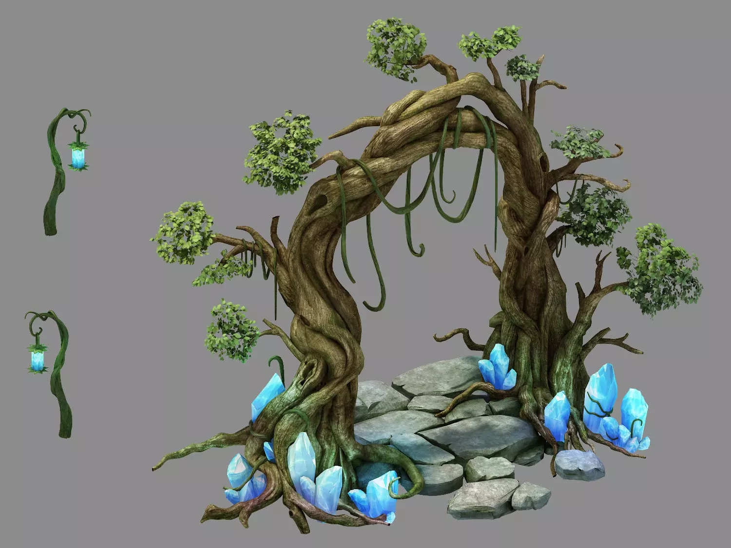 Elf Area - Entrance Rattan 01 3D model_0