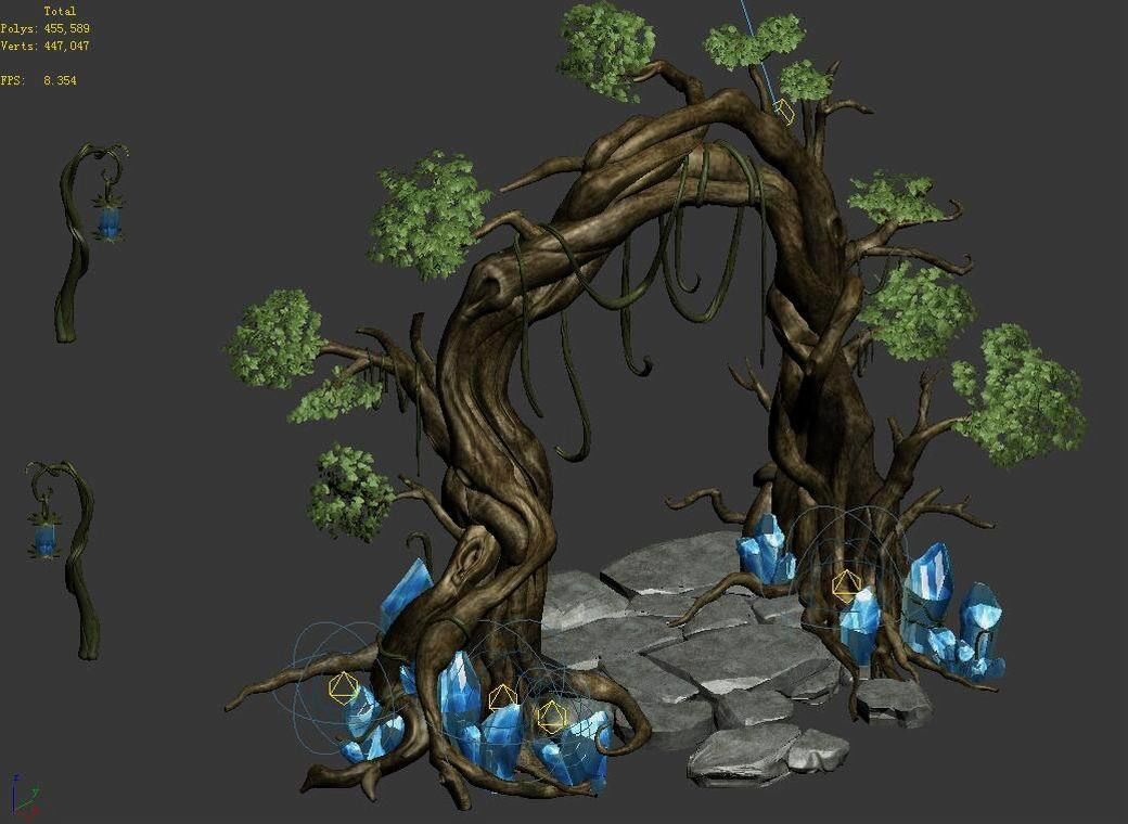 Elf Area - Entrance Rattan 01 3D model_5