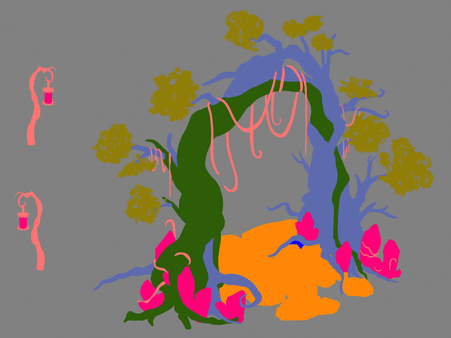 Elf Area - Entrance Rattan 01 3D model_3