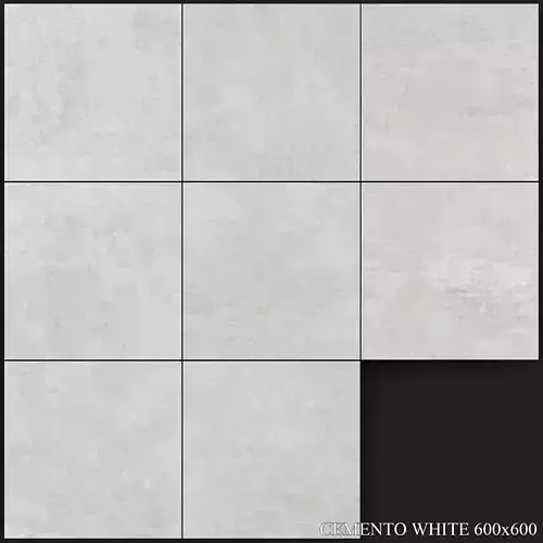 Yurtbay Seramik Cemento White 600x600